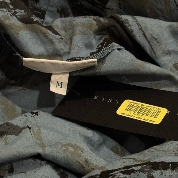 NEW Bryn Walker Noa Tunic in Blue and Black Brushed Watercolor Women's Size M - Picture 9 of 12